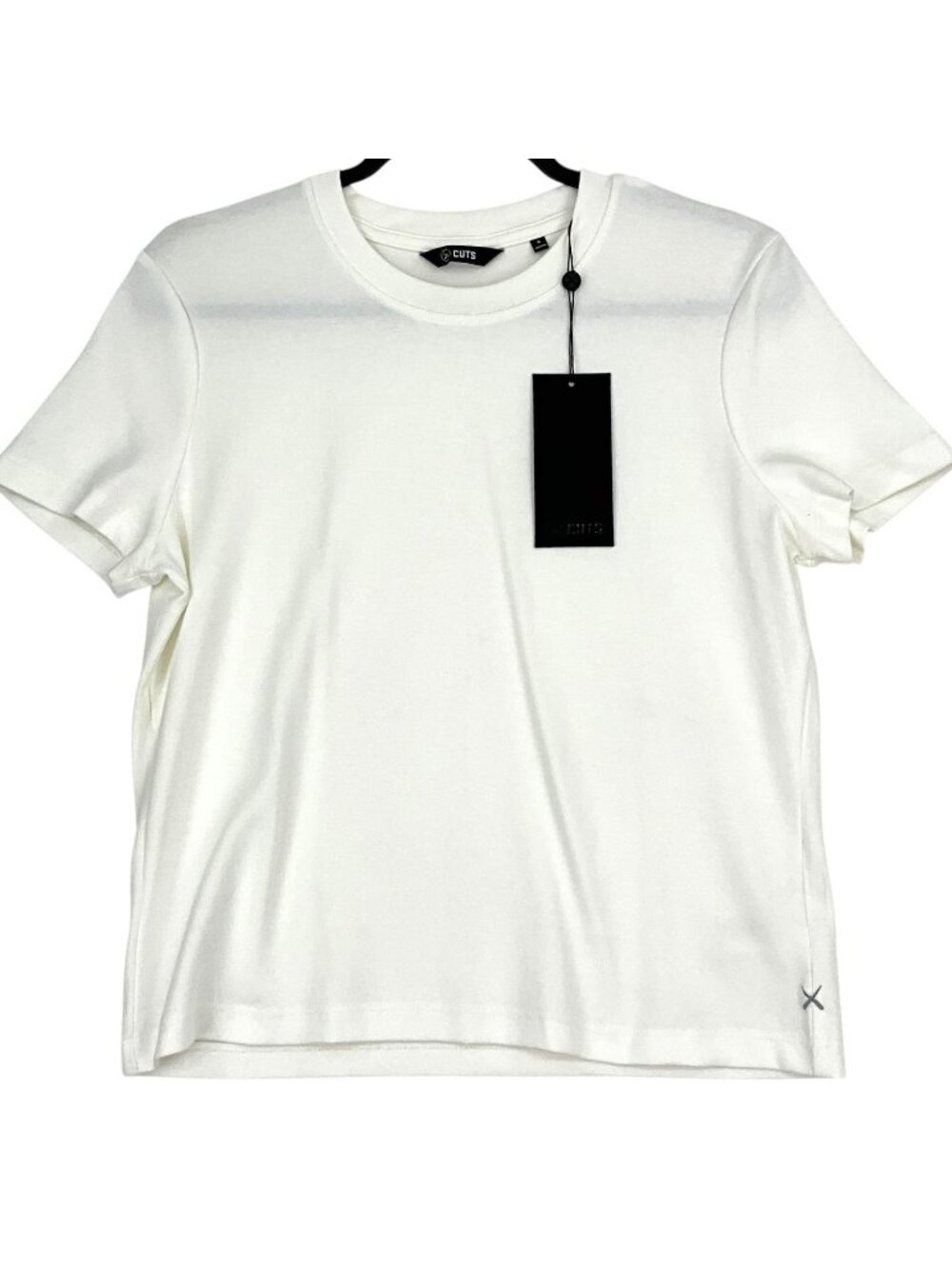 NWT Cuts Tomboy Tee Shirt Womens XL White Stretch Crew Neck Short Sleeve Top